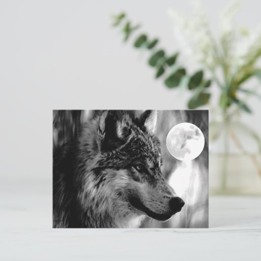 Carte Postale Wolf & Moon (Debout devant)