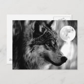 Carte Postale Wolf & Moon (Devant / Derrière)