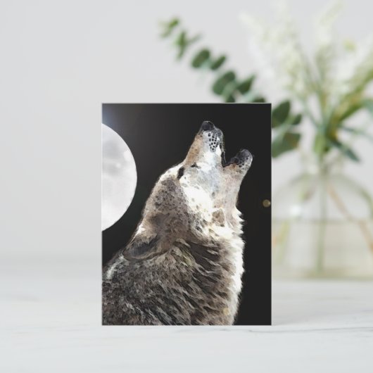 Carte Postale Wolf & Moon (Debout devant)