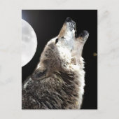 Carte Postale Wolf & Moon (Devant)