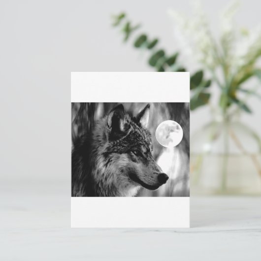 Carte Postale Wolf & Moon (Debout devant)