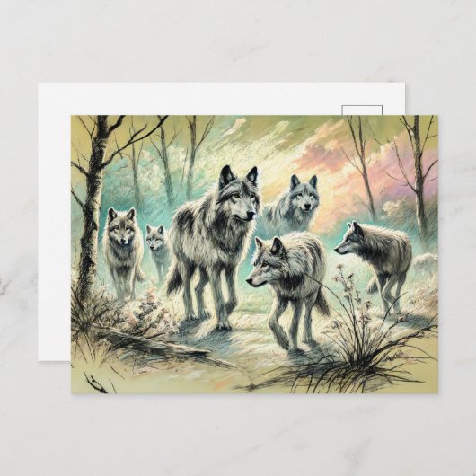Carte Postale Wolf Pack (Devant / Derrière)