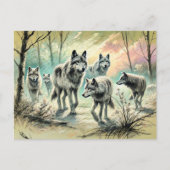 Carte Postale Wolf Pack (Devant)