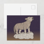 Carte Postale Wolf Pup Howling (Devant / Derrière)