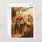 Carte Postale Wolf & Seven Young Kid Goats Fairy Tale (Devant / Derrière)