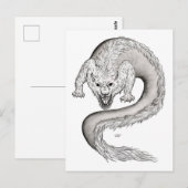 Carte Postale Wolfdragon, Wolf et Dragon, mélange-Créature (Devant / Derrière)