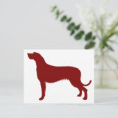 Carte Postale Wolfhound irlandais (rouge) (Debout devant)