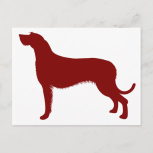 Carte Postale Wolfhound irlandais (rouge)