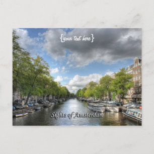 Carte Postale Wolvenstraat / Canal Singel, Sites d'Amsterdam