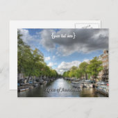 Carte Postale Wolvenstraat / Canal Singel, Sites d'Amsterdam (Devant / Derrière)