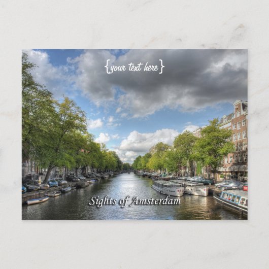 Carte Postale Wolvenstraat / Canal Singel, Sites d'Amsterdam (Devant)