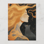 Carte Postale Woman and a Cat (Devant)