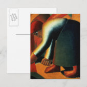 Carte Postale Woman Cutting, vers 1900 (Devant / Derrière)