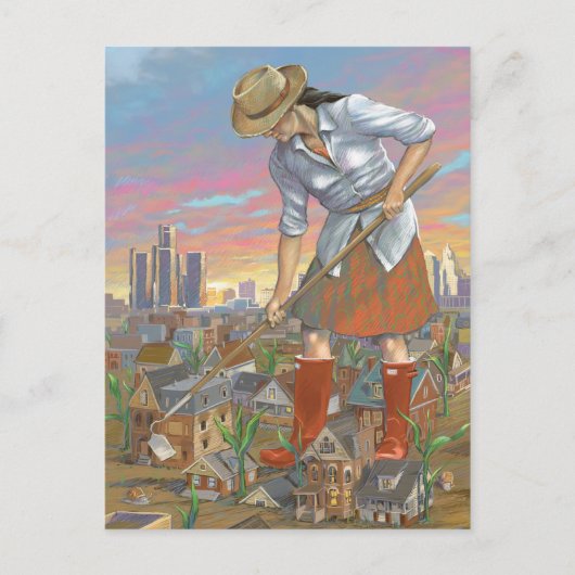 Carte postale Woman Gardening (Devant)