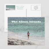 carte postale /WOMAN JOGGGING ON BEACH/ ABACO ISLA (Devant / Derrière)