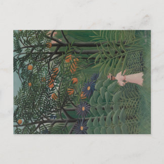 Carte Postale Woman Walking in an Exotic Forest, Henri Rousseau