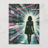 Carte Postale Woman Walking Lost in the Algorithm (Devant)