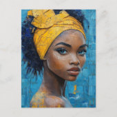 Carte Postale Woman Wearing Yellow (Devant)