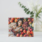 Carte Postale Woman with apples and grapes (Debout devant)