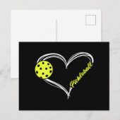 Carte Postale Womens Love Pickleball - mignon match de picklebal (Devant / Derrière)