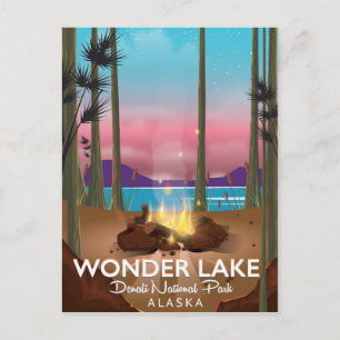 Carte Postale Wonder Lake, parc national Denali Alaska