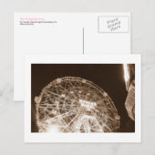 Carte postale Wonder Wheel at Night (Coney Island, (Devant / Derrière)