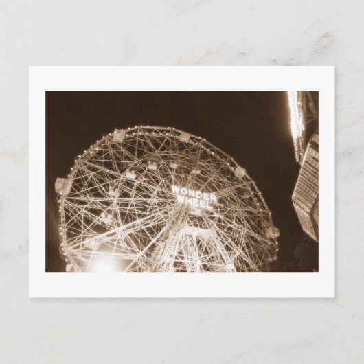 Carte postale Wonder Wheel at Night (Coney Island, (Devant)
