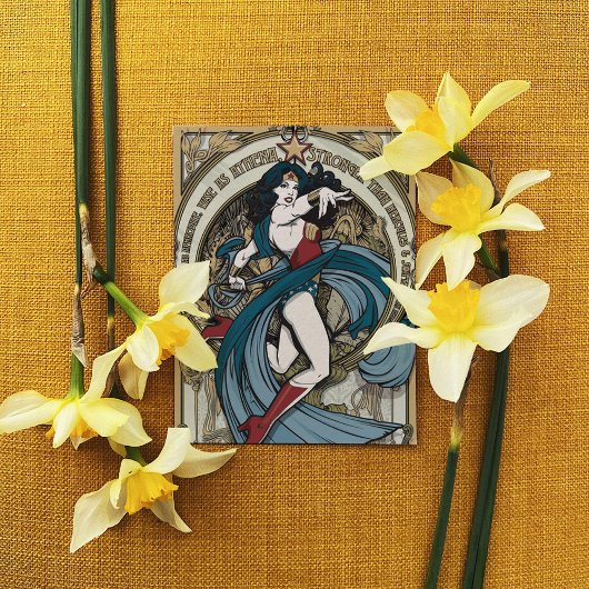 Carte Postale Wonder Woman Art Nouveau Panel