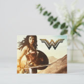 Carte Postale Wonder Woman Au coucher Du Soleil (Debout devant)