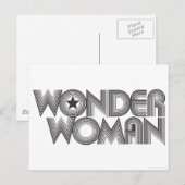 Carte Postale Wonder Woman B&W Logo 3 (Devant / Derrière)