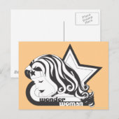 Carte Postale Wonder Woman B&W Star (Devant / Derrière)