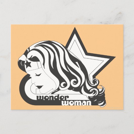 Carte Postale Wonder Woman B&W Star (Devant)