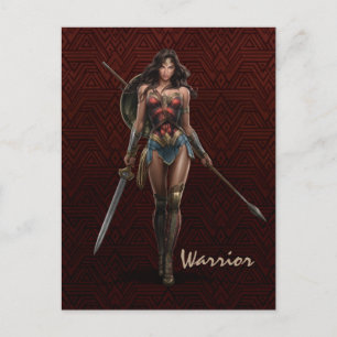 Carte Postale Wonder Woman Battle-Ready Comic Art