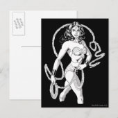 Carte Postale Wonder Woman Black & White Fighter (Devant / Derrière)