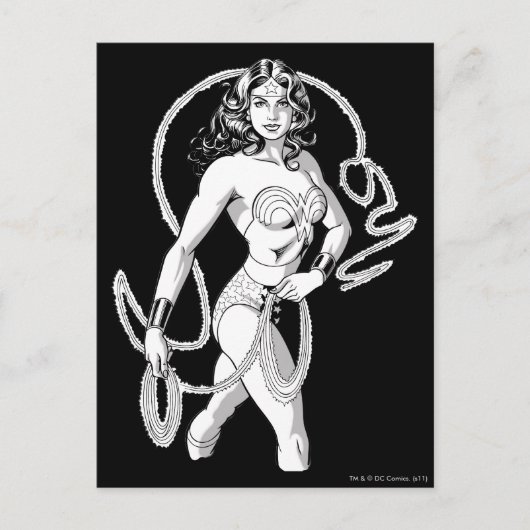 Carte Postale Wonder Woman Black & White Fighter (Devant)