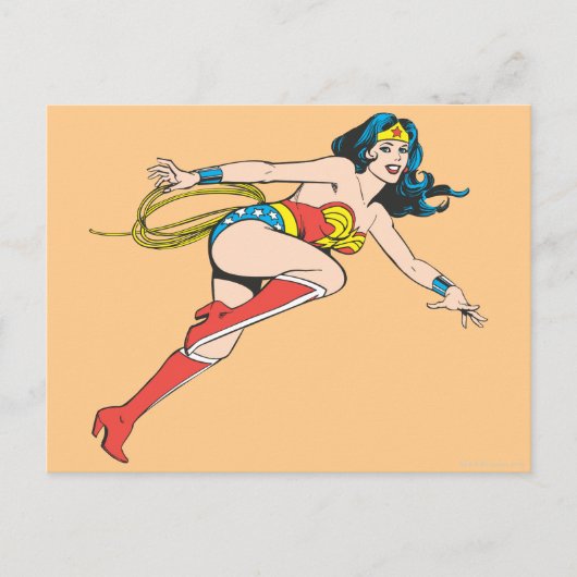 Carte Postale Wonder Woman bondit à droite (Devant)