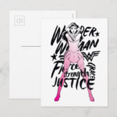 Carte Postale Wonder Woman Brush Typography Art (Devant / Derrière)