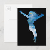 Carte Postale Wonder Woman Ciel bleu Silhouette (Devant / Derrière)