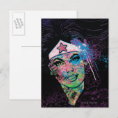 Carte Postale Wonder Woman Colorful Collage (Devant / Derrière)