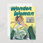 Carte Postale Wonder Woman Crocodiles (Devant / Derrière)
