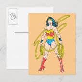 Carte Postale Wonder Woman détient Lasso 5 (Devant / Derrière)