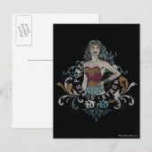 Carte Postale Wonder Woman Halftone (Devant / Derrière)