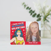 Carte Postale Wonder Woman | Joyeuse Saint-Valentin (Debout devant)