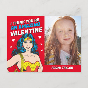 Carte Postale Wonder Woman Joyeuse Saint-Valentin