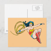 Carte Postale Wonder Woman Jumping (Devant / Derrière)