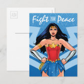 Carte Postale Wonder Woman - Lutter Pour La Paix (Devant / Derrière)