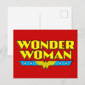 Carte Postale Wonder Woman Nom et logo (Devant / Derrière)