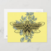 Carte Postale Wonder Woman Queen Bee Logo (Devant / Derrière)
