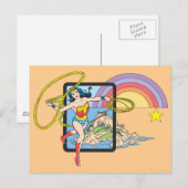 Carte Postale Wonder Woman Rainbow (Devant / Derrière)