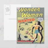 Carte Postale Wonder Woman Recherché (Devant / Derrière)